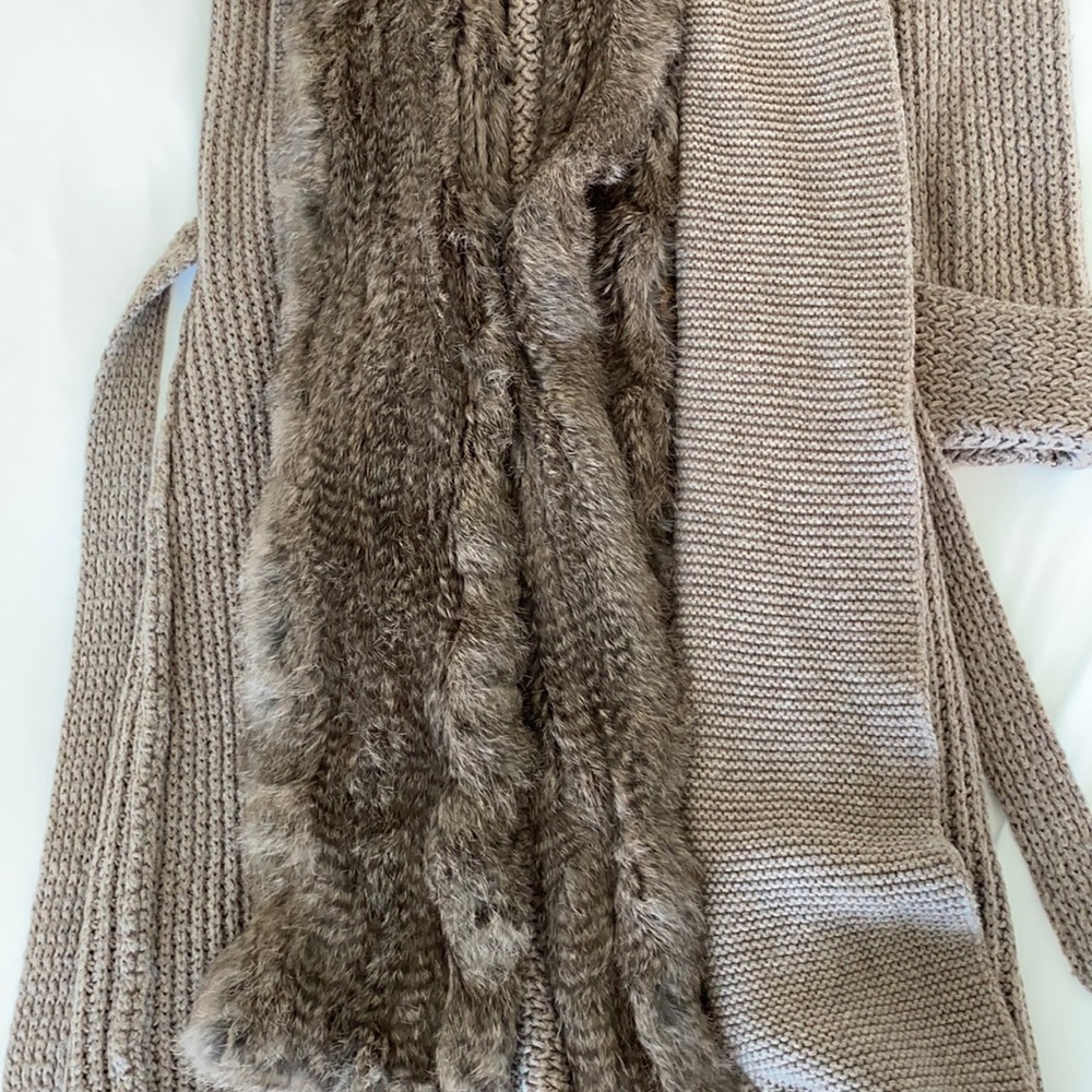 Armani Collezion Rabbit Fur Cardigan Sweater - Picture 4 of 10